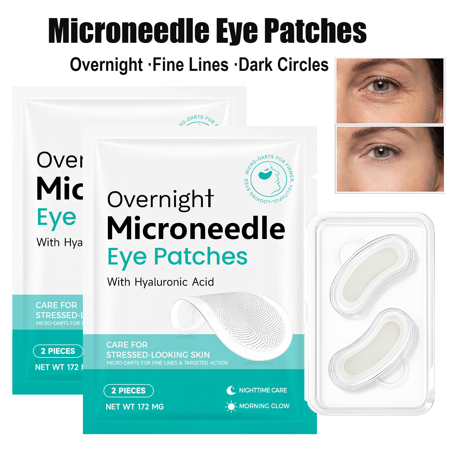 Plester Mata Microneedle Asam  - Microneedle Patch Eye ulasan dan harga