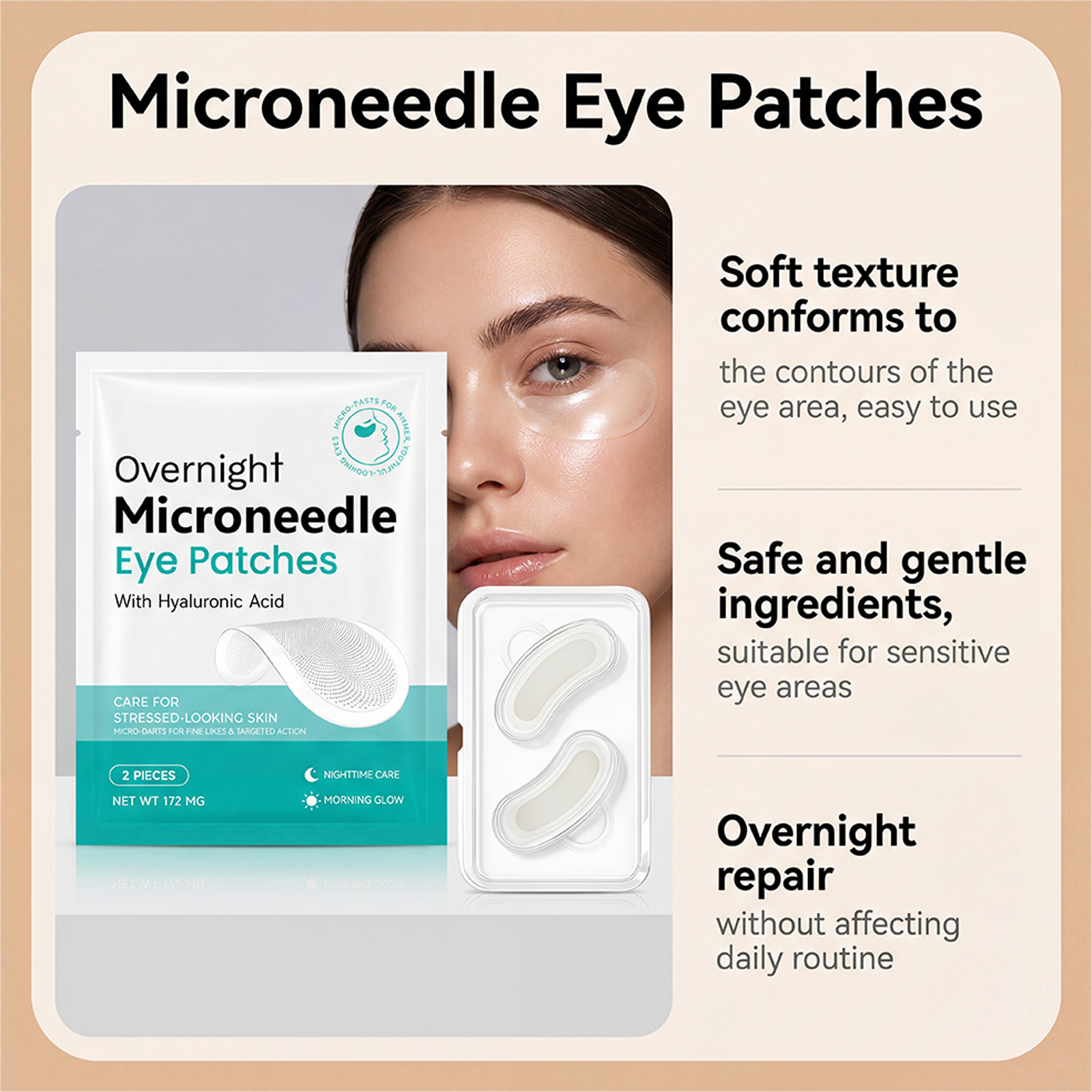 Plester Mata Microneedle Asam  - Microneedle Patch Eye ulasan dan harga